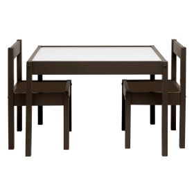 Child 3-Piece Table and Chairs Set, in Espresso Age Group 1 to 5 Years Old.
