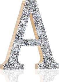 5.7 Inch Marquee Letters Wall Decor, Diamond Monogram Wooden Alphabet Signs, Living Room Bedroom Office Home Decor Wall Art