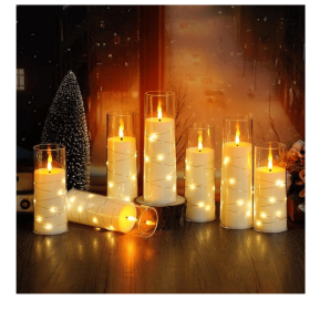 Flameless LED Candles with Timer 12 Pc Flickering Flameless Candles for Romantic Ambiance and Home Decoration Stable Acrylic Shell